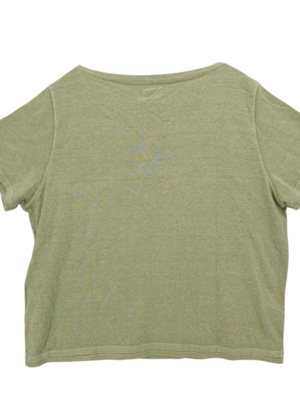 NWT POETRY Tee T-Shirt Organic Cotton Hemp Boat Neck Boxy Fit Washed Sage US 14 - Picture 2 of 4